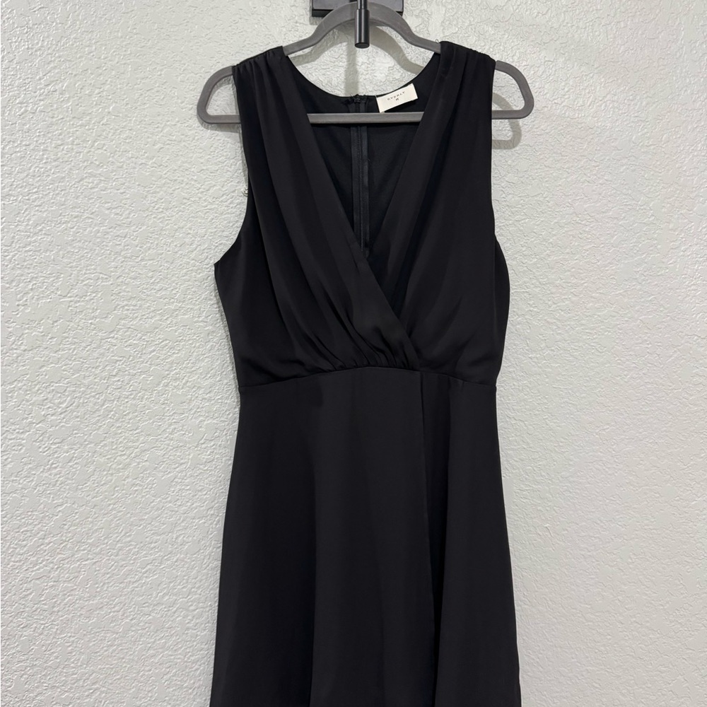 Black faux wrap Dress